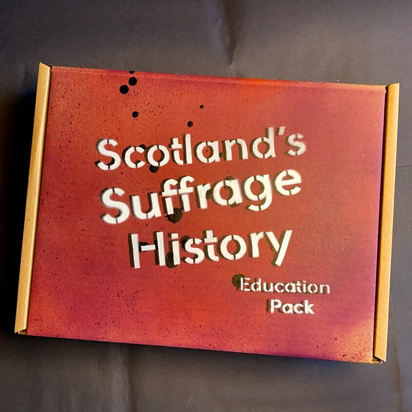 Scotland’s Suffrage History Education Pack box.