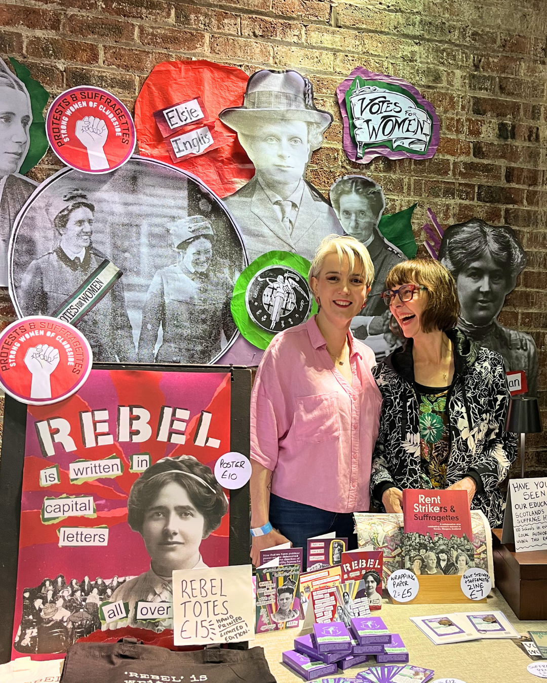 Protests and Suffragettes upcoming events flyer.