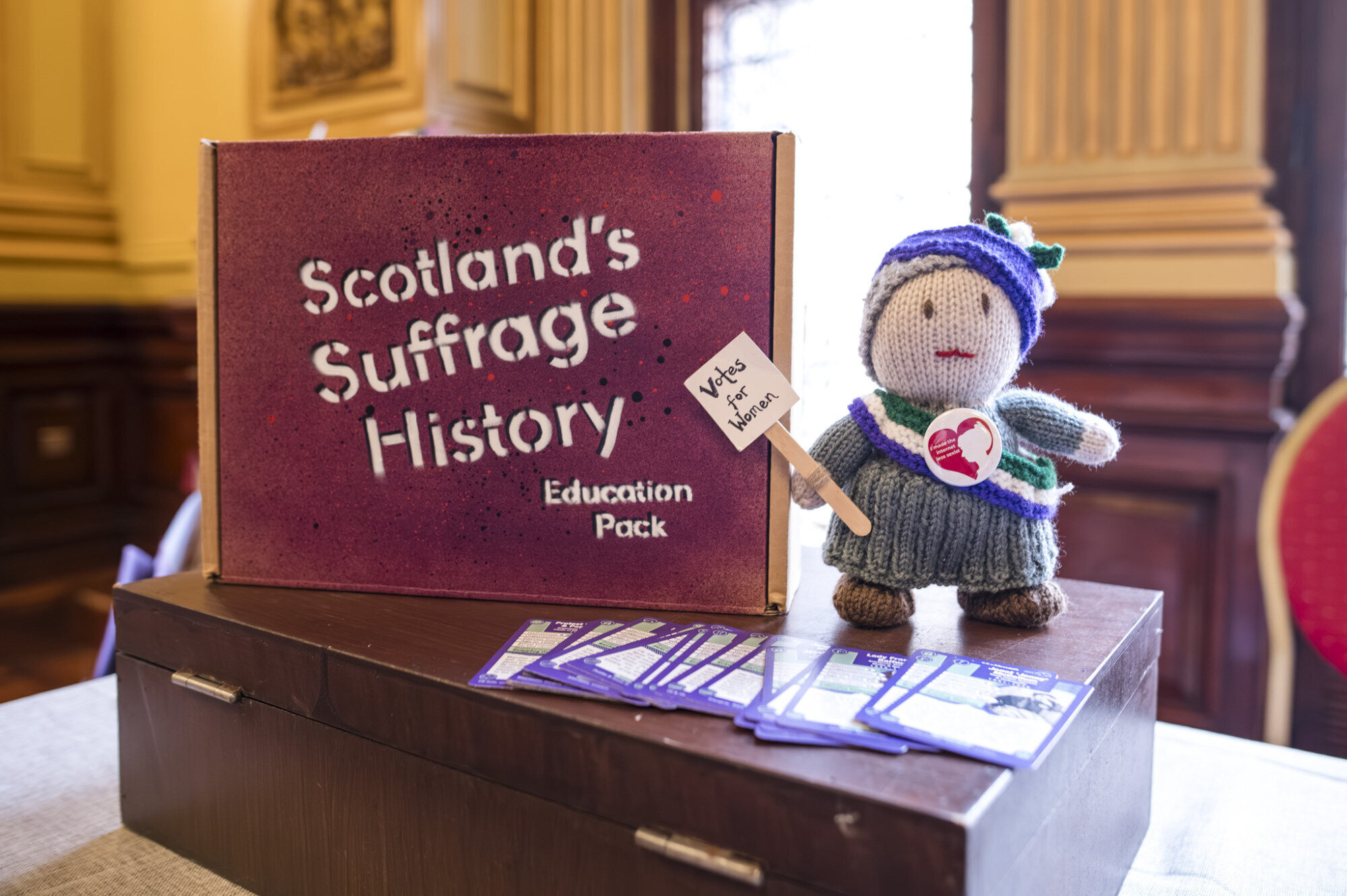 Protests and Suffragettes at a Girlguiding Scotland event in Glasgow.