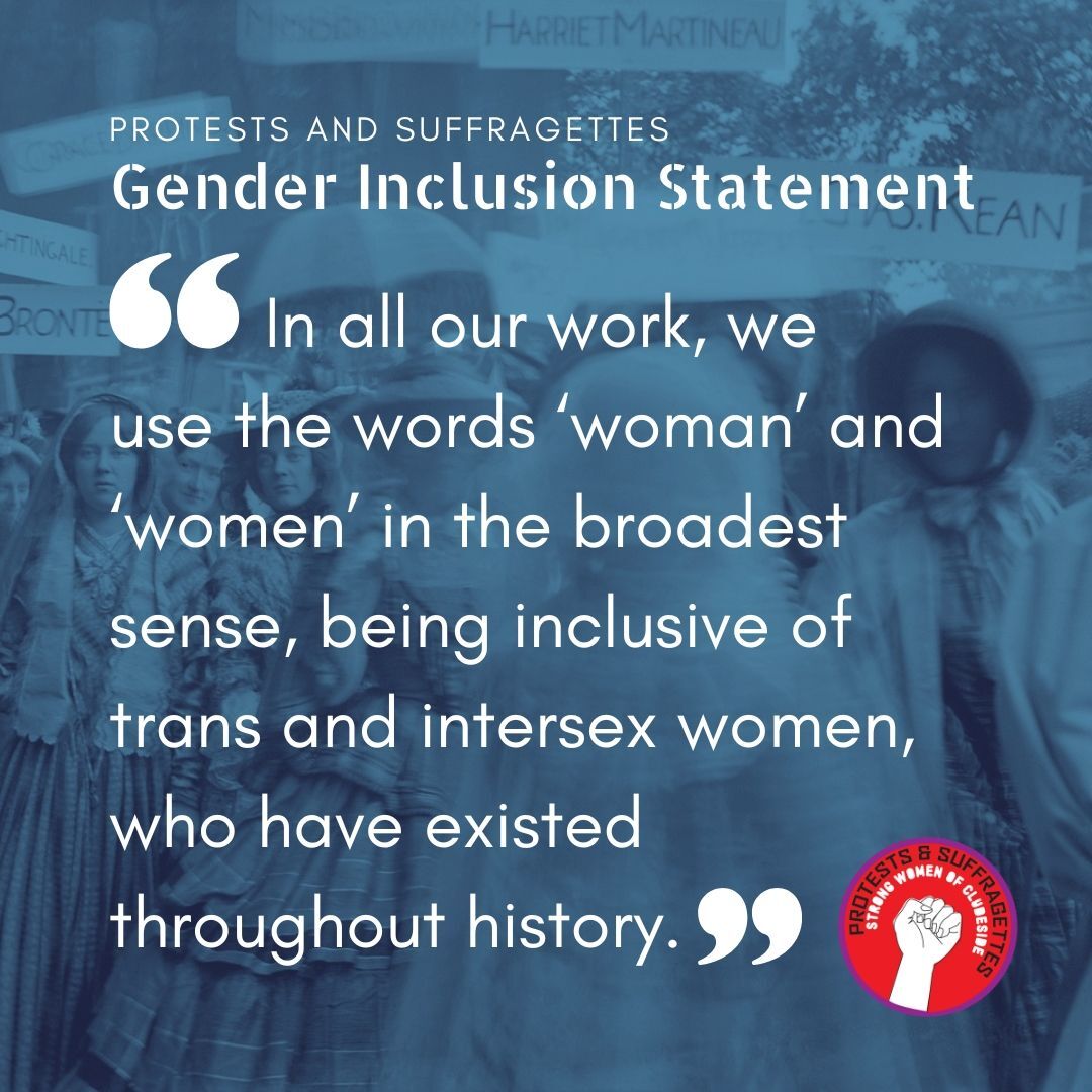 Quote from the P&S Gender Inclusion Statement: In all our work, we use woman in the broadest sense.